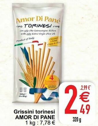Cora Grissini torinesi amor di pane aanbieding