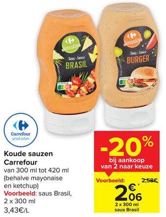Carrefour Koude sauzen Carrefour aanbieding