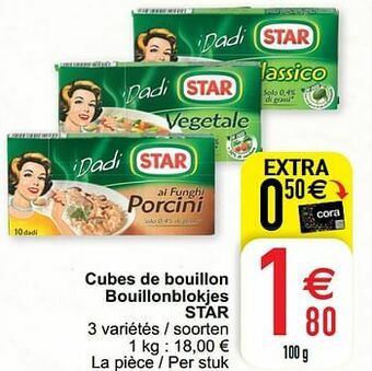 Cora Cubes de bouillon bouillonblokjes star aanbieding