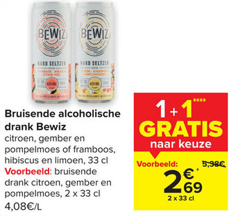 Carrefour Bruisende alcoholische drank Bewiz aanbieding