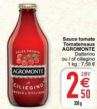 Cora Sauce tomate tomatensaus agromonte aanbieding
