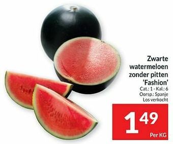 Intermarché Zwarte watermeloen zonder pitten fashion aanbieding