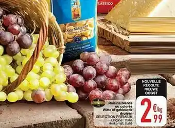Cora Raisins blancs ou colorés witte of gekleurde druiven selection premium aanbieding