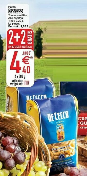 Cora Pâtes deegwaren de cecco aanbieding