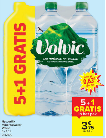 Carrefour Natuurlijk mineraalwater Volvic aanbieding
