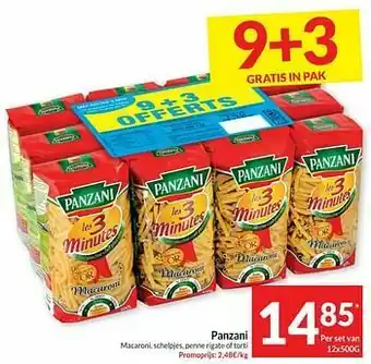 Intermarché Panzani macaroni schelpjes penne rigate of torti aanbieding