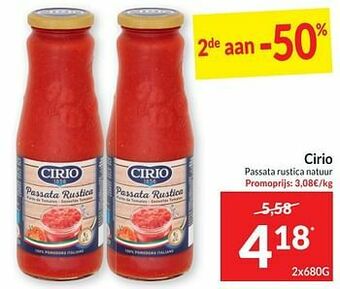 Intermarché Cirio passata rustica natuur aanbieding
