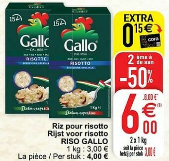 Cora Riz pour risotto rijst voor risotto riso gallo aanbieding