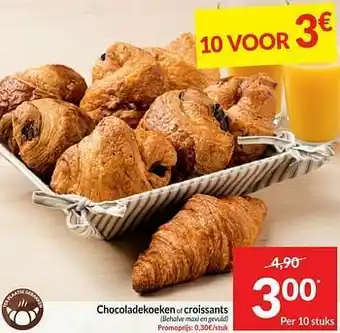 Intermarché Chocoladekoeken of croissants behalve moxi en gevuld aanbieding