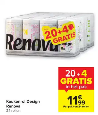 Carrefour Renova Keukenrol Design aanbieding