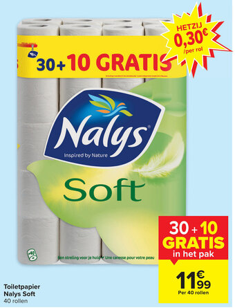Carrefour Toiletpapier Nalys Soft aanbieding