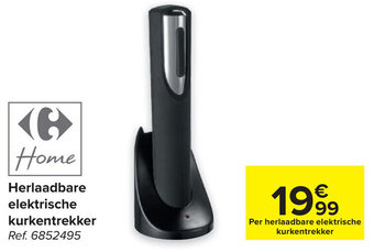 Carrefour Herlaadbare elektrische kurkentrekker aanbieding