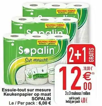 Cora Essuie-tout sur mesure keukenpapier op maat sopalin aanbieding