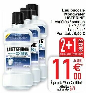 Cora Eau buccale mondwater listerine aanbieding