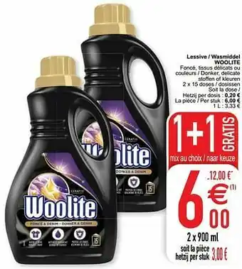 Cora Lessive - wasmiddel woolite aanbieding