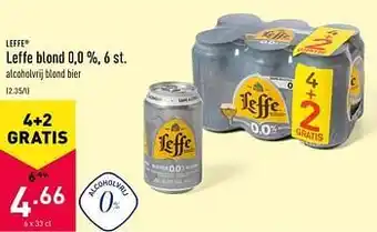 ALDI Leffe blond 0,0 %, 6 st 2.35 L aanbieding