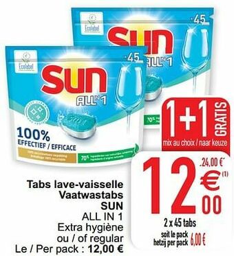 Cora Tabs lave-vaisselle vaatwastabs sun all in 1 aanbieding
