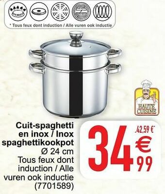 Cora Cuit-spaghetti en inox - inox spaghettikookpot aanbieding