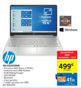 Carrefour HP 15S-EQ2029NB aanbieding