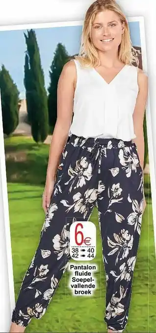 Cora Pantalon fluide soepelvallende broek aanbieding
