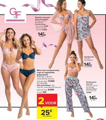 Carrefour Beha met voorgevormde cups en ingewerkte guipurekant aanbieding