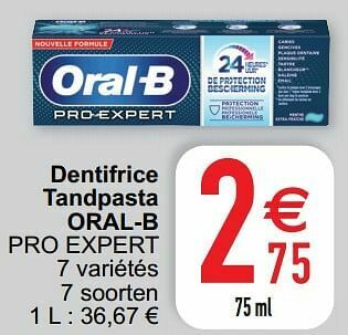 Cora Dentifrice tandpasta oral-b pro expert aanbieding