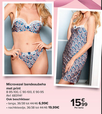 Carrefour Microvezel bandeaubeha met print aanbieding