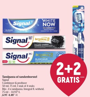 Delhaize Signal Tandpasta of Tandenborstel aanbieding