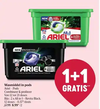 Delhaize Ariel - Pods Wasmiddel in Pods aanbieding