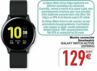 Cora Samsung montre connectée smartwatch galaxy watch active aanbieding