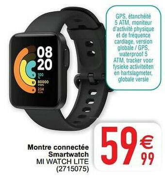 Cora Xiaomi montre connectée smartwatch mi watch lite aanbieding
