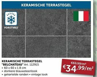 Zelfbouwmarkt Keramische terrastegel belchateau aanbieding