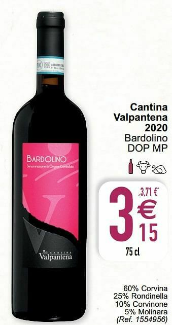 Cora Cantina valpantena 2020 bardolino dop mp aanbieding