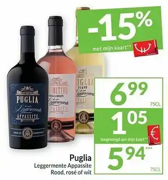 Puglia leggermente appassite rood rosé of wit