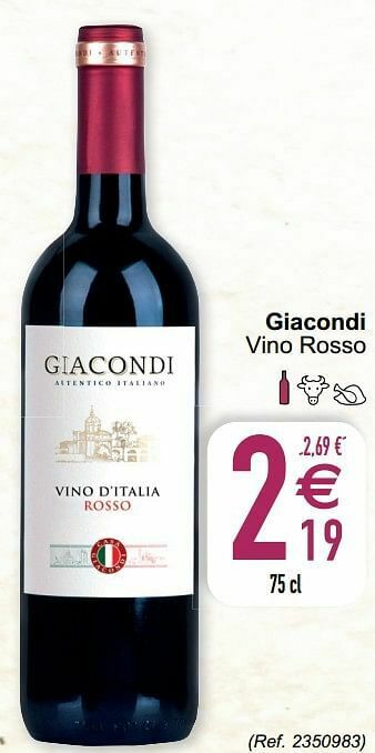 Cora Giacondi vino rosso aanbieding