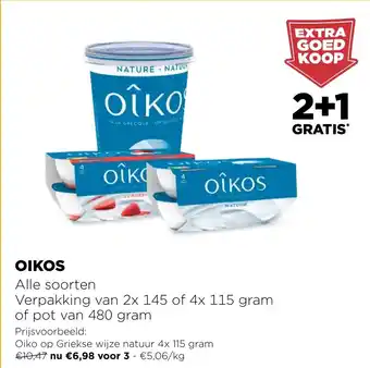 Jumbo Oikos Alle Soorten Verpakking van 2 x 145 of 4 x 115gram aanbieding