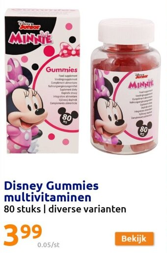 Action Disney Gummies Multivitaminen 80 Stuks aanbieding