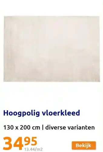 Action Hoogpolig Vloerkleed 130 x 200cm aanbieding
