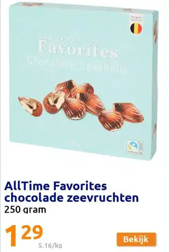 Action AllTime Favorites Chocolade Zeevruchten 250gram aanbieding