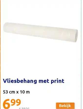 Action Vliesbehang Met Print 53 cm x 10 m aanbieding