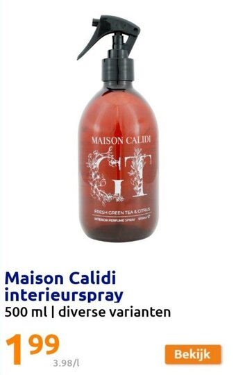 Action Maison Calidi Interieuspray 500ml aanbieding