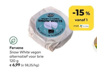 Bio Planet Fervena snow white vegan alternatief voor brie 120g aanbieding