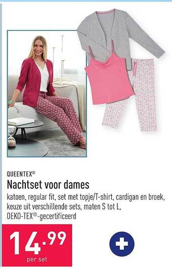 ALDI Nachtset voor dames aanbieding
