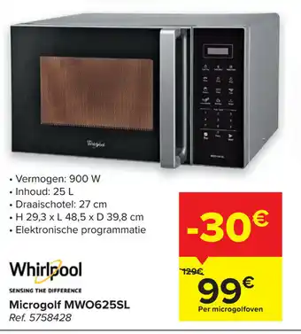 Whirlpool Microgolf MW0625SL