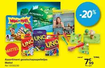 Assortiment gezelschapsspelletjes Mattel