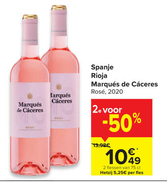 Carrefour Market Spanje Rioja Marques de Caceres aanbieding