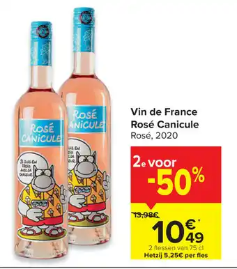 Carrefour Market Vin de France Rose Canicule aanbieding