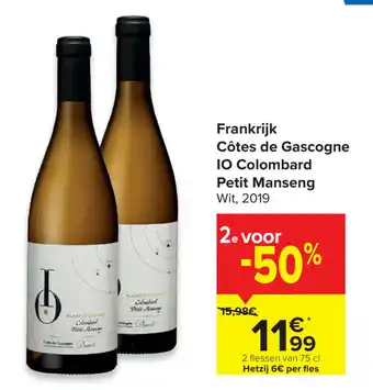 Frankrijk Cotes de Gascogne IO Colombard Petit Manseng