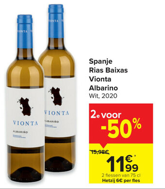 Carrefour Market Spanje Rias Baixas Vionta Albarino aanbieding