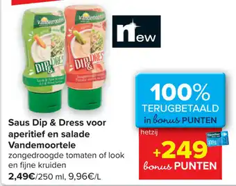 Carrefour Market Saus Dip & Dress voor aperitief en salade Vandemoortele aanbieding